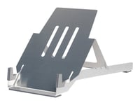 R-Go Laptop Stand Riser Basic - Ställ För Bärbar Dator - Ergonomisk Hopfällbar Och Justerbar, Agr-Certifierad, Lätt Hylite-Aluminium - 10" - 22" - Silver