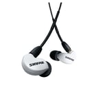 Shure AONIC 215 Special Edition Wired Sound Isolating In-Ear Headphones - White Integrated remote + Microphone - 3.5mm Jack - Detachable Cable