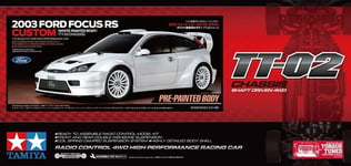 Tamiya RC 47495 1:10 Ford Focus RS Custom WRC TT-02 *Ltd Ed Painted White Body*