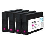 4 Magenta Ink Cartridges to replace HP 953M (HP953XL) non-OEM / Compatible