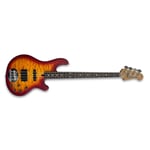 Lakland Skyline 44-02 Deluxe Bass 4-Str Quilted Maple Top, Cherry Burst Satin