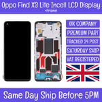 Oppo Find X3 Lite CPH2145 Incell TFT LCD Screen Display Touch Digitizer + Frame