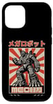 Coque pour iPhone 12/12 Pro Japonais Mecha Anime Robot Rétro Coucher de Soleil