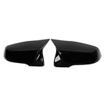 ZHAOOP Rearview Mirror Bright Black ABS Side Rear View Mirror Cover Replacement Ox Horn Fit ，For ，For BMW 1 2 Series X1 Z4 F45 F46 F48 F49 2016-2019