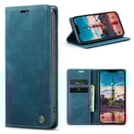 CaseMe Slim Plånboksfodral iPhone 15 Blå