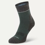 SealSkinz Sealskinz Morston Solo QuickDry Ankle Length Socks - Olive Green / Grey Marl Cream Large Green/Grey Marl/Cream
