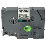 vhbw 1x Ruban compatible avec Brother PT E110, E300, E105, E110VP, E100VP imprimante d'étiquettes 9mm Noir sur Transparent, extraforte