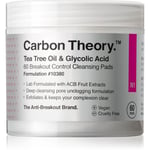 Carbon Theory Tea Tree Oil & Glycolic Acid Rensende puder Lysnende og udglattende effekt 60 stk.