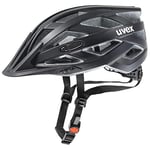 uvex i-vo cc - Lightweight All-Round Bike Helmet for Men & Women - Individual Fit - Upgradeable with an LED Light - Black Matt - 52-57 cm