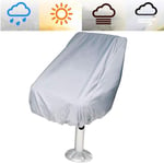 WXQIANG Boat Seat Cover, Outdoor Waterproof WeatherProof Oxford Cloth Boat Pilot Bench Chair Seat Cover Fixed Back Seat (Color : White, Size : 56x61x64CM)