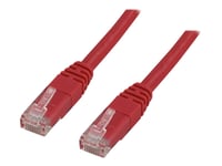 Deltaco - Patch-Kabel - Rj-45 (Hane) Till Rj-45 (Hane) - 7 M - Utp - Cat 6 - Formpressad - Röd