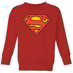 Official Superman Crackle Logo Kids' Sweatshirt - Red - 3-4 Years