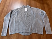 TED BAKER Engineered Knit Sweater Mid-Grey Women. Size M. RRP £160 New. Free P&P