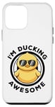 Coque pour iPhone 12 mini I'm Ducking Awesome I Love Duck Lovers Canard en caoutchouc