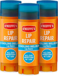O'Keeffe's Lip Repair Balm Cooling Relief 4.2g All Day Moisture x 3 Packs