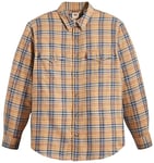Levi's Men's Relaxed Fit Western Shirt, Krishan Plaid Lark, S