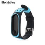 Replacement Wristband For Xiaomi Mi Band 4 3 Wrist Strap Black&blue
