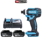 Makita DTD152 LXT 18v Impact Driver Body With 2 x 6Ah Batteries & Charger