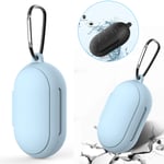 OFOCASE Silicone Case for Samsung Galaxy Buds/Galaxy Buds Plus with Keychain, Shockproof Waterproof Protective Case Cover for Galaxy Buds+ Headset Charging Box Accessories (Light Blue)