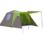 KEDUODUO Fully Automatic Outdoor Camping Tent,3-4 People Thickened One Room One Hall Fishing Picnic Tent,Green
