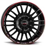 BORBET CW3 Black Glossy Red Ring 7.5x18 6/120 ET45 B74.6 - Aluminiumfälgar