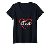 Womens Ibtihal I Heart Ibtihal I Love Ibtihal Personalized V-Neck T-Shirt