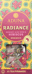 Aduna Radiance African Super-Tea with Organic Hibiscus Flower, Rosehip & Aloe Vera - 15 Silk Pyramid Sachets (Pack of 3)