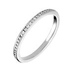 18ct White Gold Diamond Channel Set Wedding Full Eternity Ring - Q