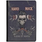 Azzumo Hard Rock Music Skeleton Faux Leather Case Cover/Folio for the Apple iPad 10.2 (2020) 8th Generation