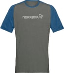 Norrøna Norrøna Men's Fjørå Equaliser Lightweight T-Shirt  Mykonos Blue/Castor Grey XL, Mykonos Blue/Castor Grey