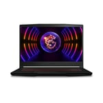 MSI Thin GF63 Gaming laptop (12VF-294UK), Intel Core i7-12650H, 15.6" FHD 144Hz Panel, NVIDIA GeForce RTX 4060 GDDR6, 8GB*2 DDR4, 512GB NVMe PCIe SSD, Windows 11 - Black