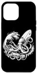 Coque pour iPhone 13 Pro Max Planche de surf Octopus Kraken Surf Board Ocean Surfer