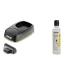 Karcher Charging Station and Rechargeable Battery Window Vacuum Accessory for WV5 + 500 ml Glass Cleaning Concentrate for Window Vacuumed