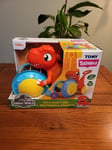 Tomy TOOMIES JURASSIC WORLD PIC N PUSH T-REX Baby Infant Activity Toy 12m+ NEW