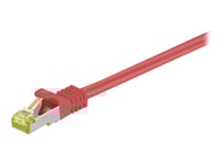 Goobay - Patch-Kabel - Rj-45 (Hane) Till Rj-45 (Hane) - 50 Cm - Sftp, Pimf - Cat 7 - Halogenfri, Formpressad, Hakfri - Röd