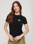 Superdry Sport Luxe Logo Fitted Cropped T-Shirt