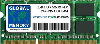 2GB DDR3 1066/1333/1600MHz 204-PIN SODIMM MEMORY RAM FOR LAPTOPS/NOTEBOOKS