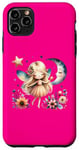 iPhone 11 Pro Max Hot Pink, Beautiful Fairy Under the Moon with flowers Star Case