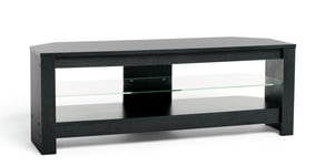 AVF Black Oak TV Stand With Glass Shelf Up To 55 Inch