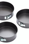 Non-Stick Spring Form Cake Pans, Set of Three, Display Boxed