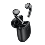 écouteurs Bluetooth semi-intra-auriculaires sans fil TWS double connexion casque écouteurs magnétiques avec microphone, noir