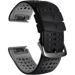 Klockarmband för Fenix 7X/Fenix 6X/Fenix 5X, Quickfit 26mm Mjukt Silikon Vattentätt Andningsbart Armband för Garmin Fenix 5X Plus, Enduro, Tactix Bravo, Fenix