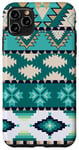 Coque pour iPhone 11 Pro Max Vert du Sud-Ouest Boho Western Aztèque Amérindien Tribal