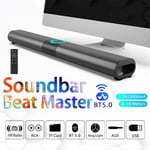 Wireless Soundbar with Built-In Subwoofer Surround Support FM TF AUX U Disk RCA