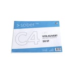 Kuvert C4 vit fukthäftade | toppöppning | Mayer 50st⭐