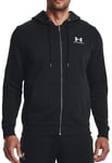 Sweatshirt med huva Under Armour UA Essential Fleece FZ Hood-BLK 1373881-001 Storlek M 841