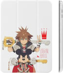 Kingdom Hearts Pu Ipad Case 2020 Antichoc Veille/Réveil Automatique Ipad 10.2in Réglage De L'angle Mignon Transparent Personnage Housse De Protection