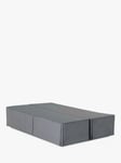 Hypnos Hideaway Storage Upholstered Divan Base, Double, Imperio Grey Base: Timber. Fabric: 100% Polyester