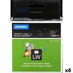 Spole med bånd Dymo LabelWriter 25 x 25 mm Hvid Etiketter (6 enheder)