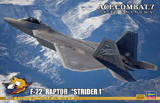 Model Kit 1:48 F-22 Raptor Strider 1 Ace Combat 7 Skies Unknown Kit